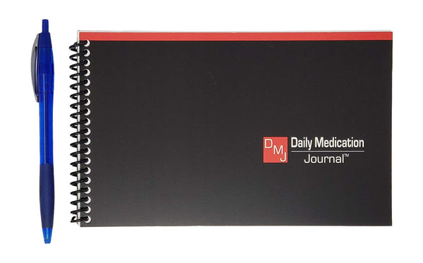 Daily Medication Journal | Medication Log | Track Blood Pressure, Blood Sugar, Pulse | Spiral Bound | Compact Size | Full Year Medical Journal
