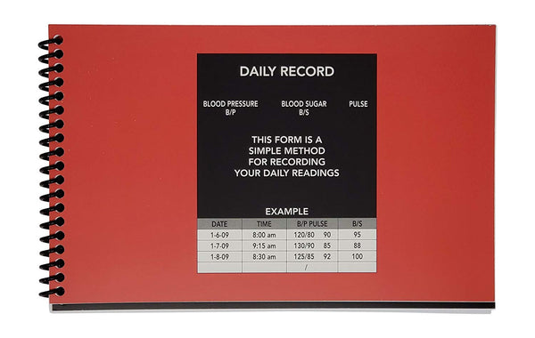 Daily Medication Journal | Medication Log | Track Blood Pressure, Blood Sugar, Pulse | Spiral Bound | Compact Size | Full Year Medical Journal