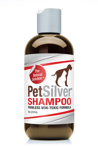PetSilver Shampoo with Chelated Silver, For Soft and Shiny Coat, Vanilla and Citrus Scent. 8 oz