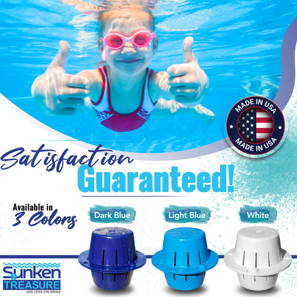 Sinking Pool Chlorine Dispenser | Sinks to the Bottom, Cleans Pool Water, Then Floats to the Top | Uses Less Chlorine | Less Chlorine Odor | The Sunken Treasure