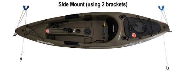Yak-It-Up | Kayak Storage Hanging Bracket for Garage | Multi-Use Kayak Wall Hanger | Easy-Up | Heavy Duty | Complete Kayak Rack Hanging Kit